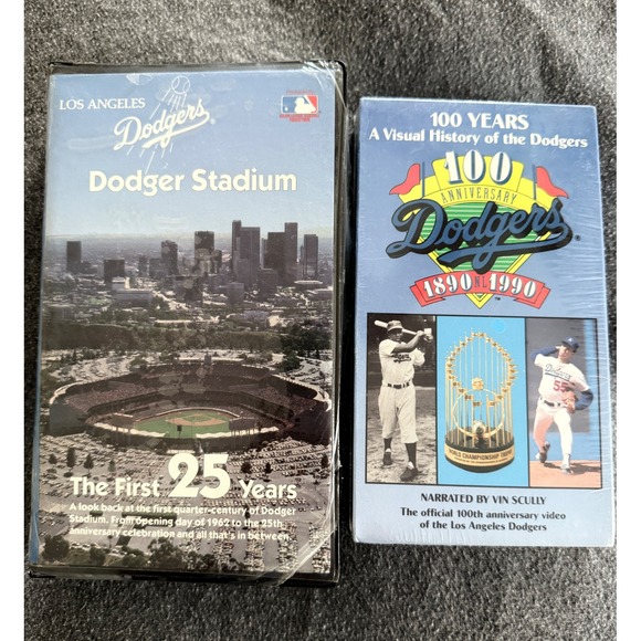 Other - Los Angeles Dodgers VHS Lot Dodger Stadium First 25 Years 100 Years History LA